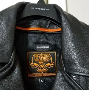 Women's leather biker jacket